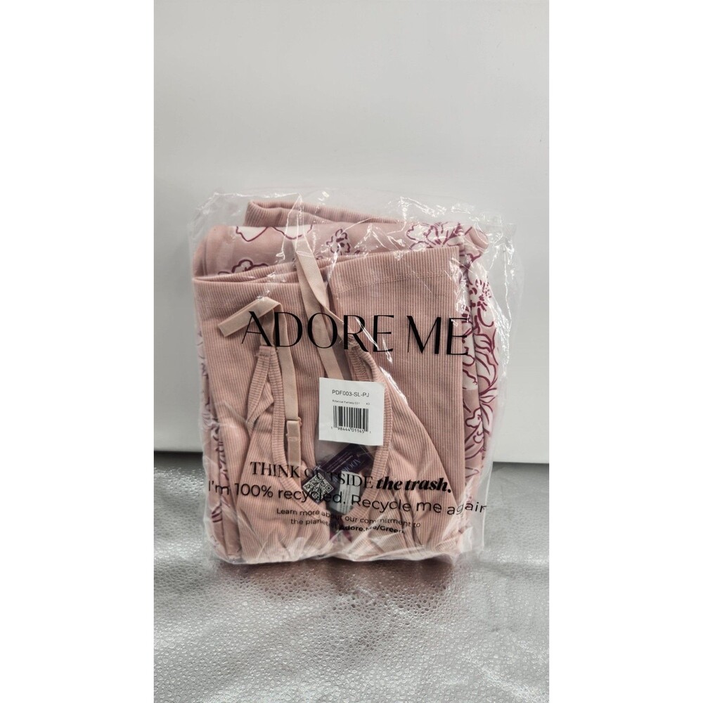 Adore Me Womens XS Pink Floral Leslie Top & Bottom Pajama Set NWT